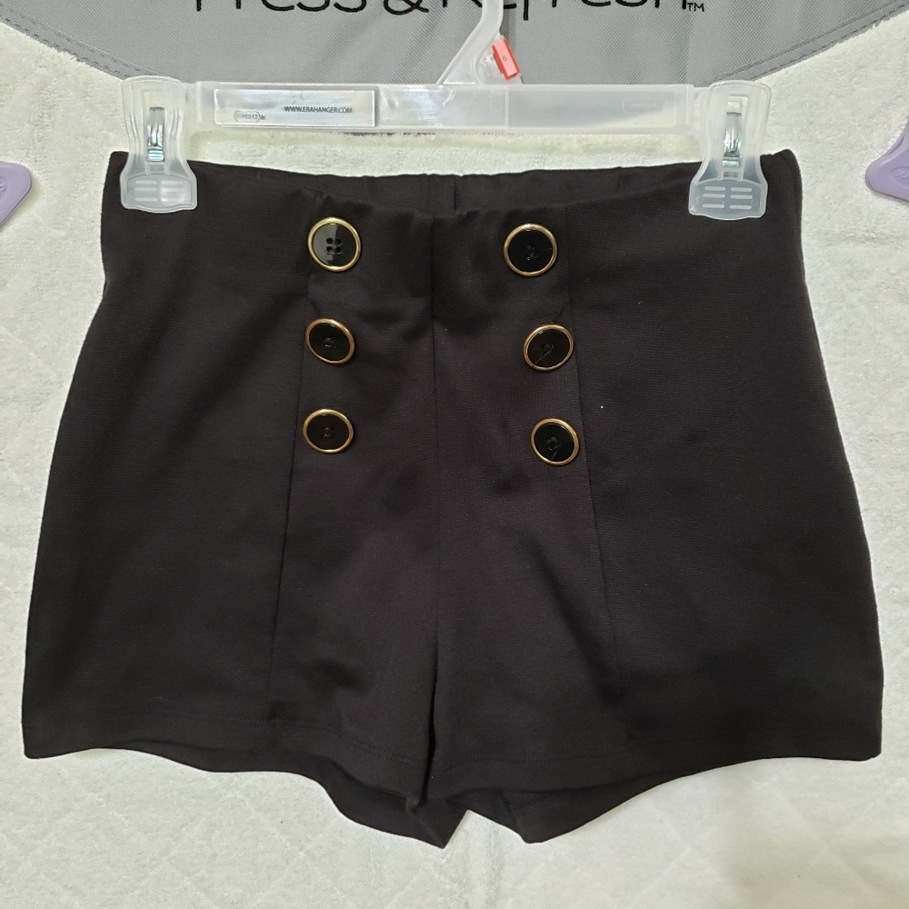 Black high waisted shorts